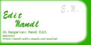 edit mandl business card